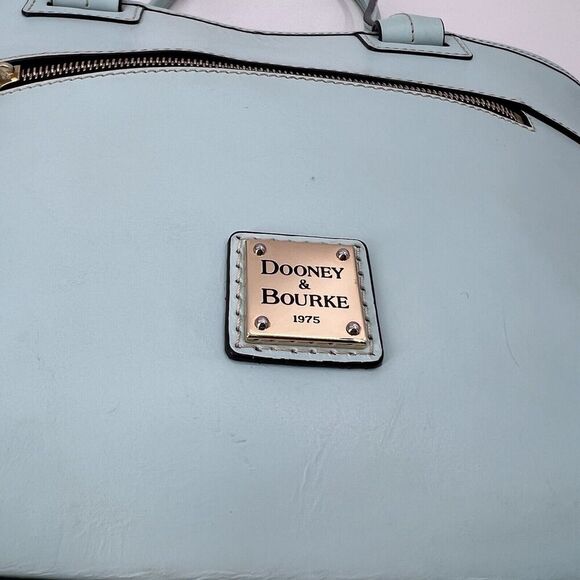 Dooney & Bourke Mint Green Vachetta Leather Beacon Zip Tote Handbag Purse - Picture 4 of 16